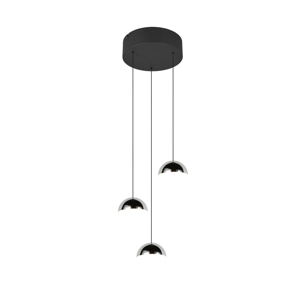 3-Licht Pendellampe Senta Rundchrom Trio 4017807685824
