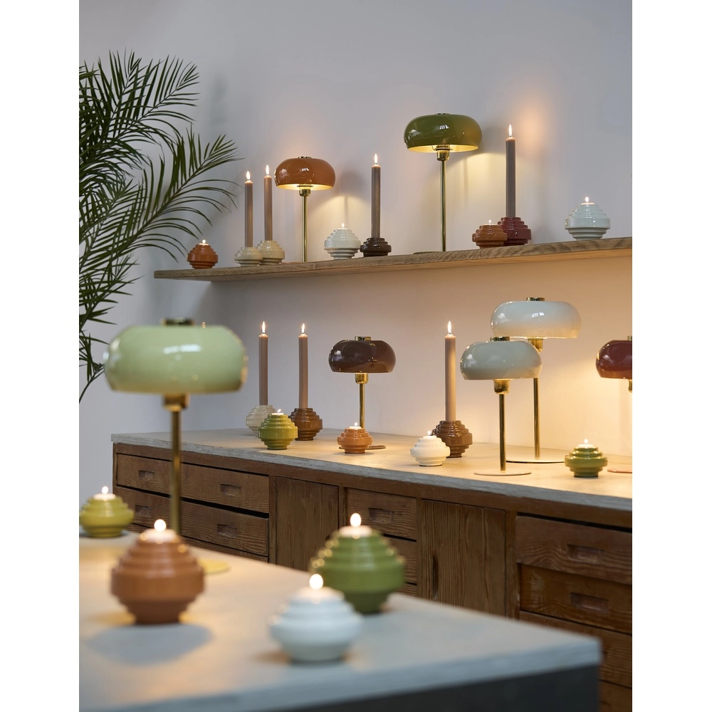 Tischlampe Surin Ø 22cm – glänzend grau mit Gold Light & Living 8717807740924