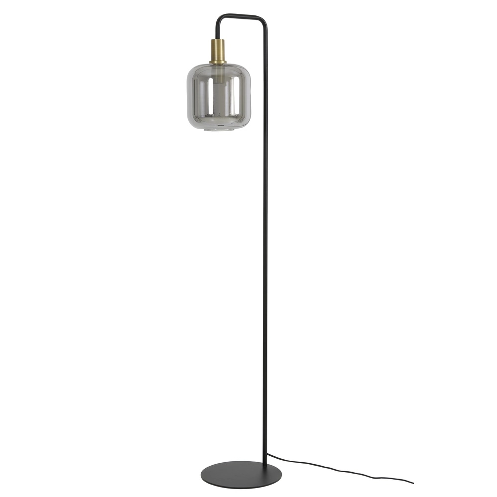 Stehlampe Lekar mit Rauchglas und Gold Light & Living 8717807601430