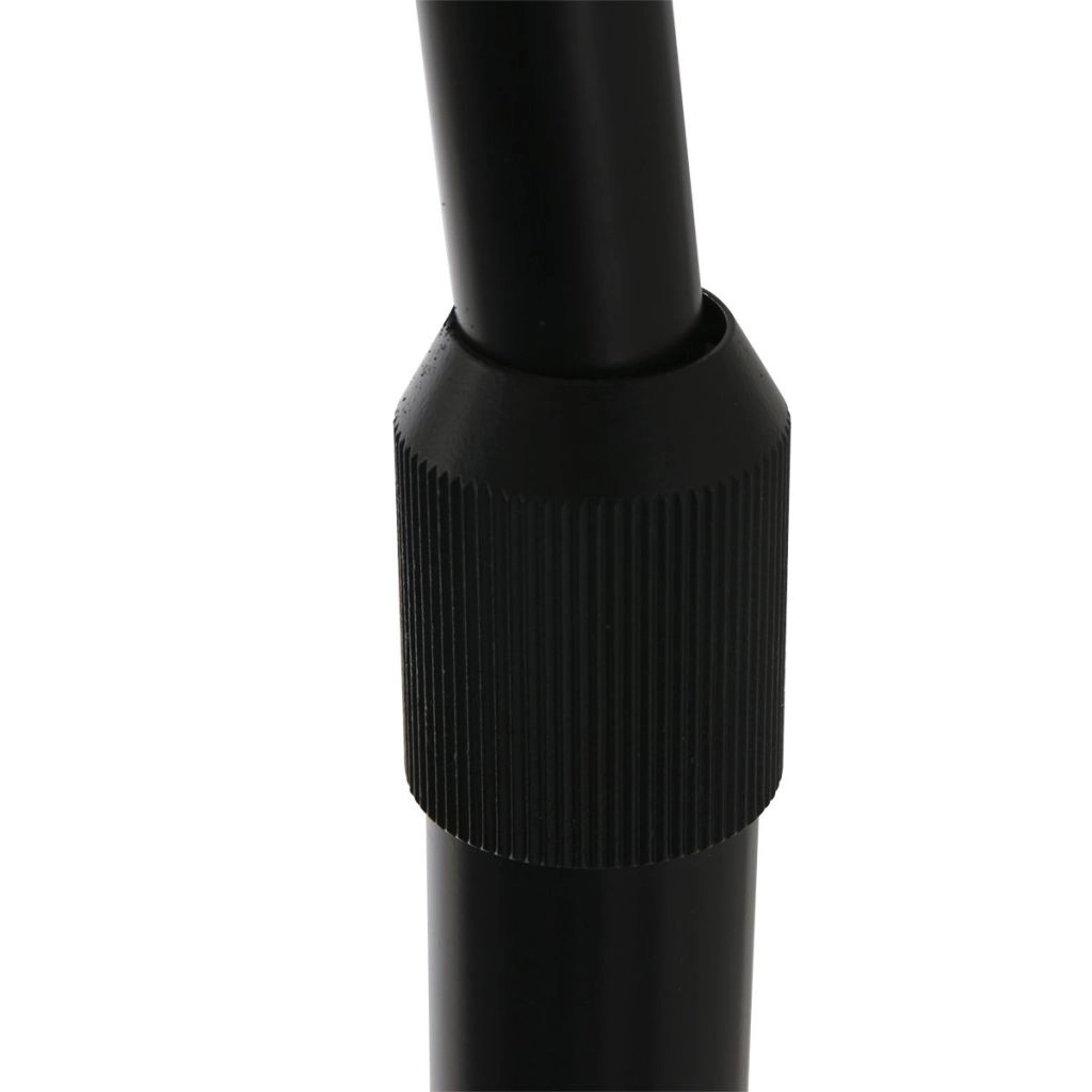 Schwarze Bogenlampe Nox Light mit Bambusschatten Ø60 cm Steinhauer 8712746183559