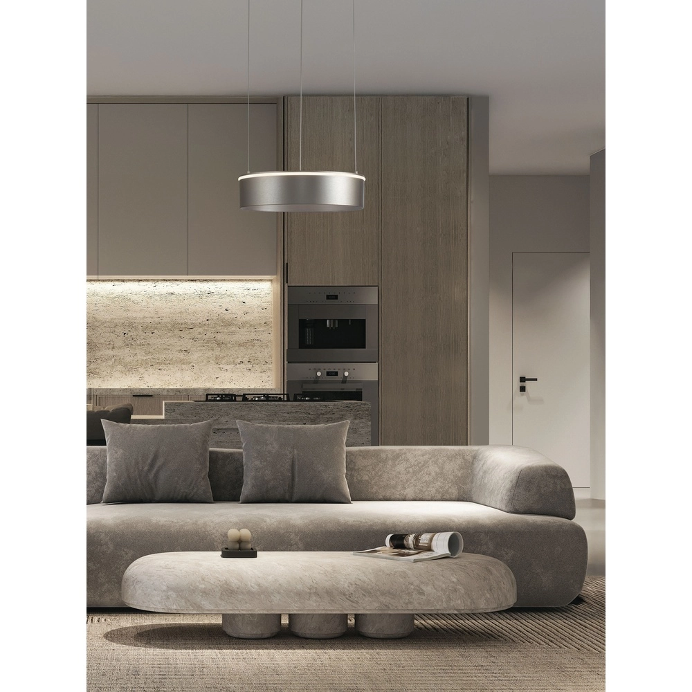 Moderne Pendellampe Olivia Nickel Ø 40 cm