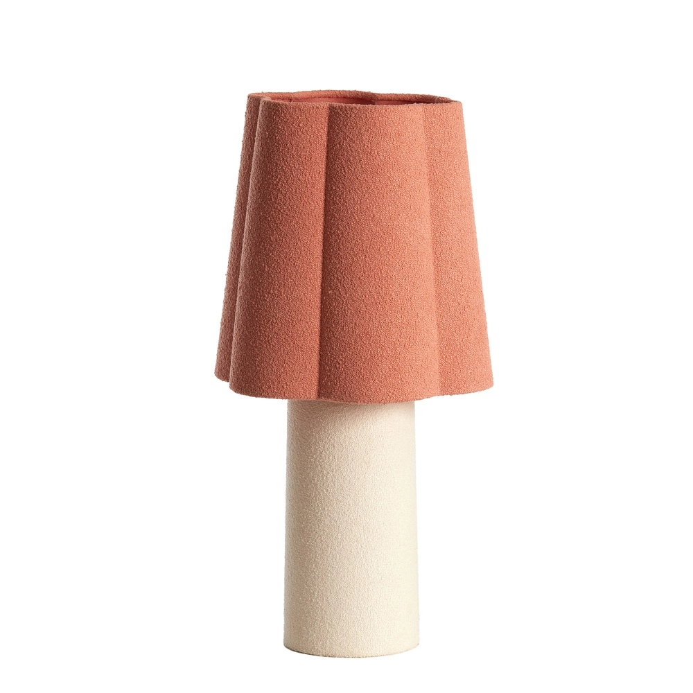 Tischlampe Musaby Organische Form – weiß und rosa