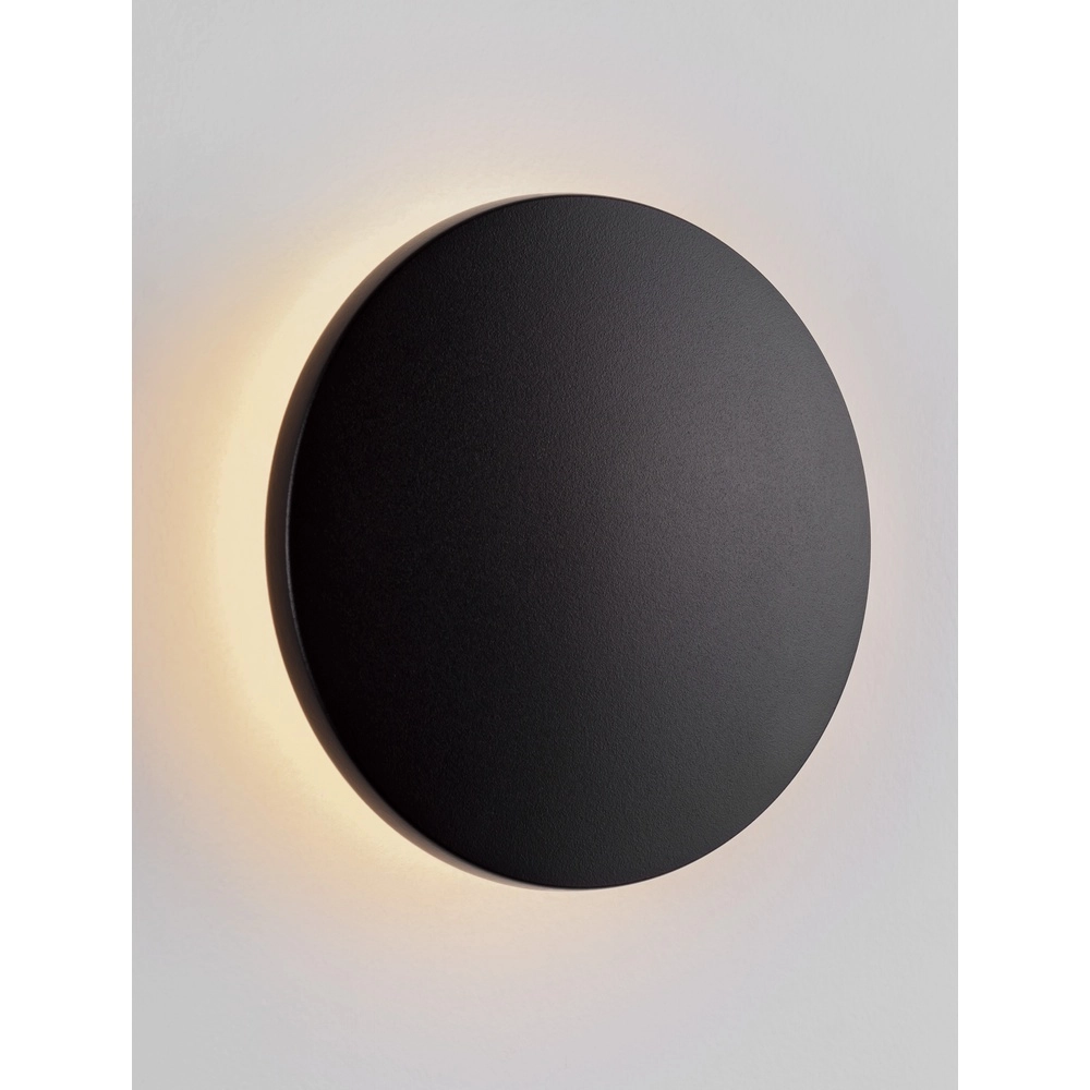 Runde Wandleuchte Copper schwarz Ø 13,5cm Lyora 5212017447326
