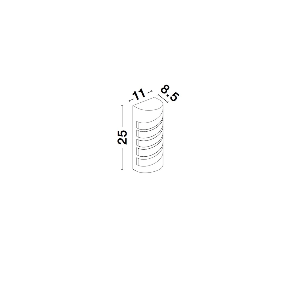 Design-Wandleuchte Lupo anthrazit Lyora 5212017428189