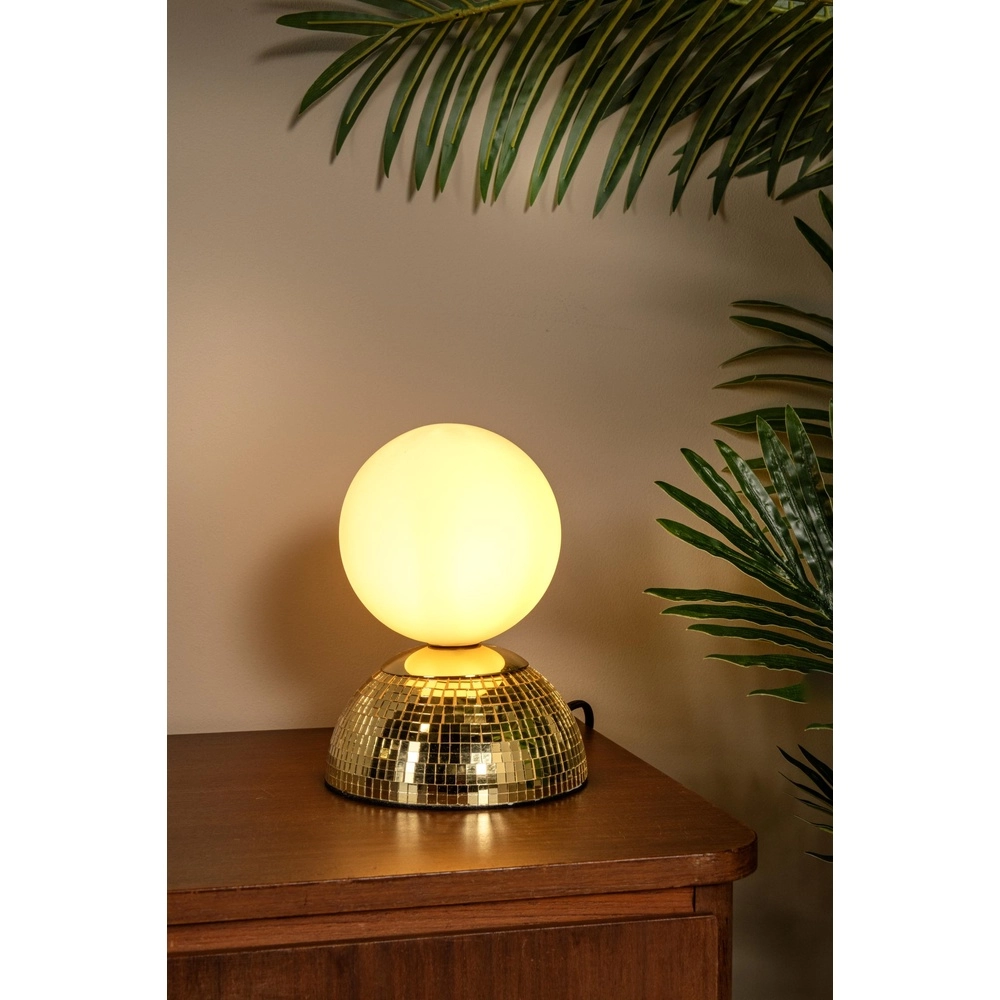 Tischlampe Glitzer Gold Lucide 5411212106506