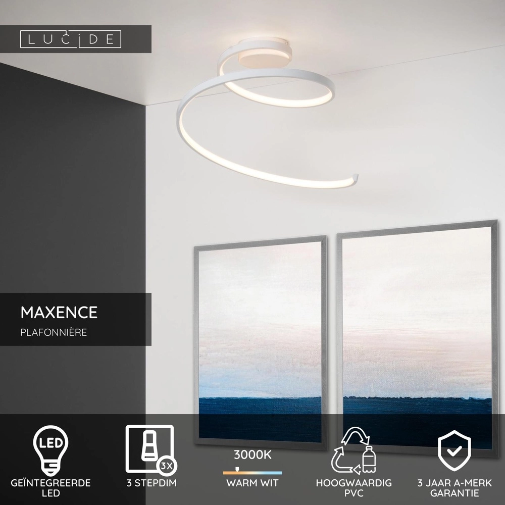 Moderne Deckenlampe Maxence Weiß Lucide 5411212460752