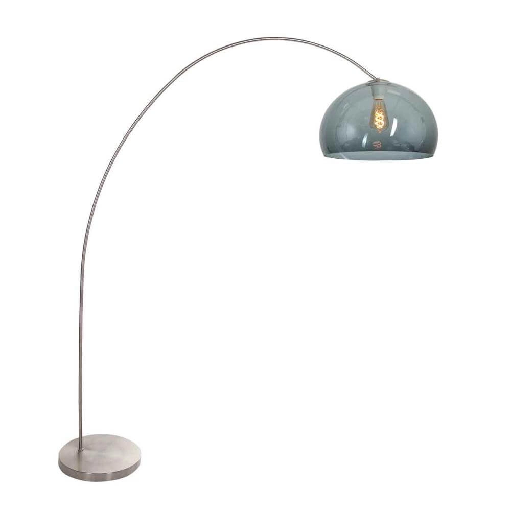 Bogenlampe Solva Metall mit Rauchglas