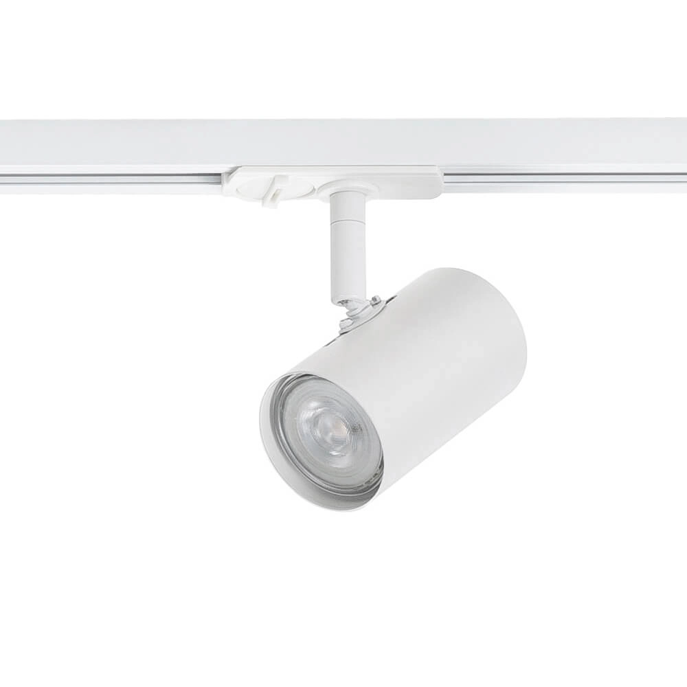 1-Phasen-Schienenset 100cm Cilinder weiß mit 3 Flecken Highlight 8718379039546