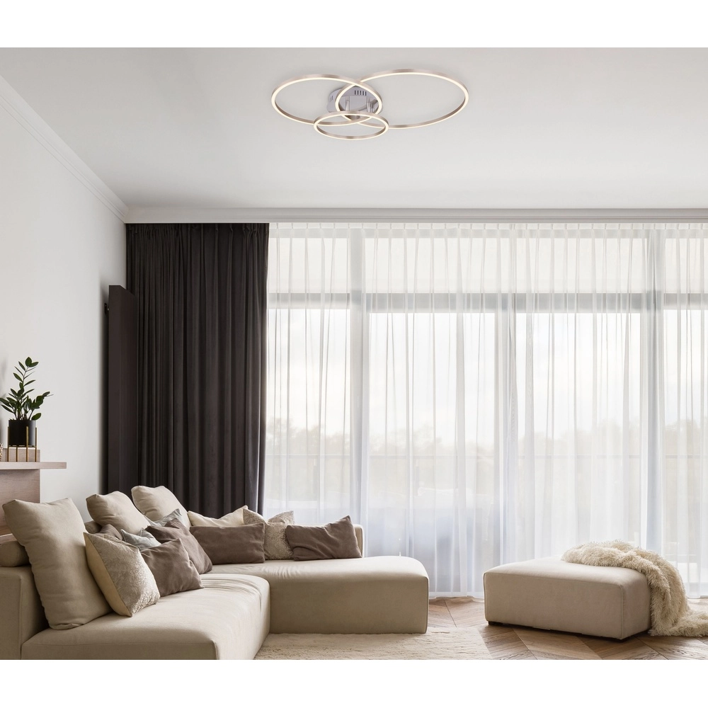 Moderne Deckenlampe Munni Nickel Globo 9007371395842
