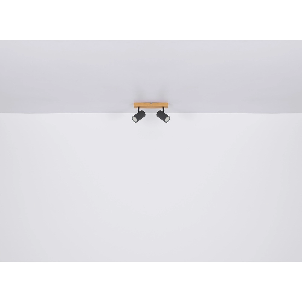 Deckenlampe 2-Leuchten Robby Holz Globo 9007371430529