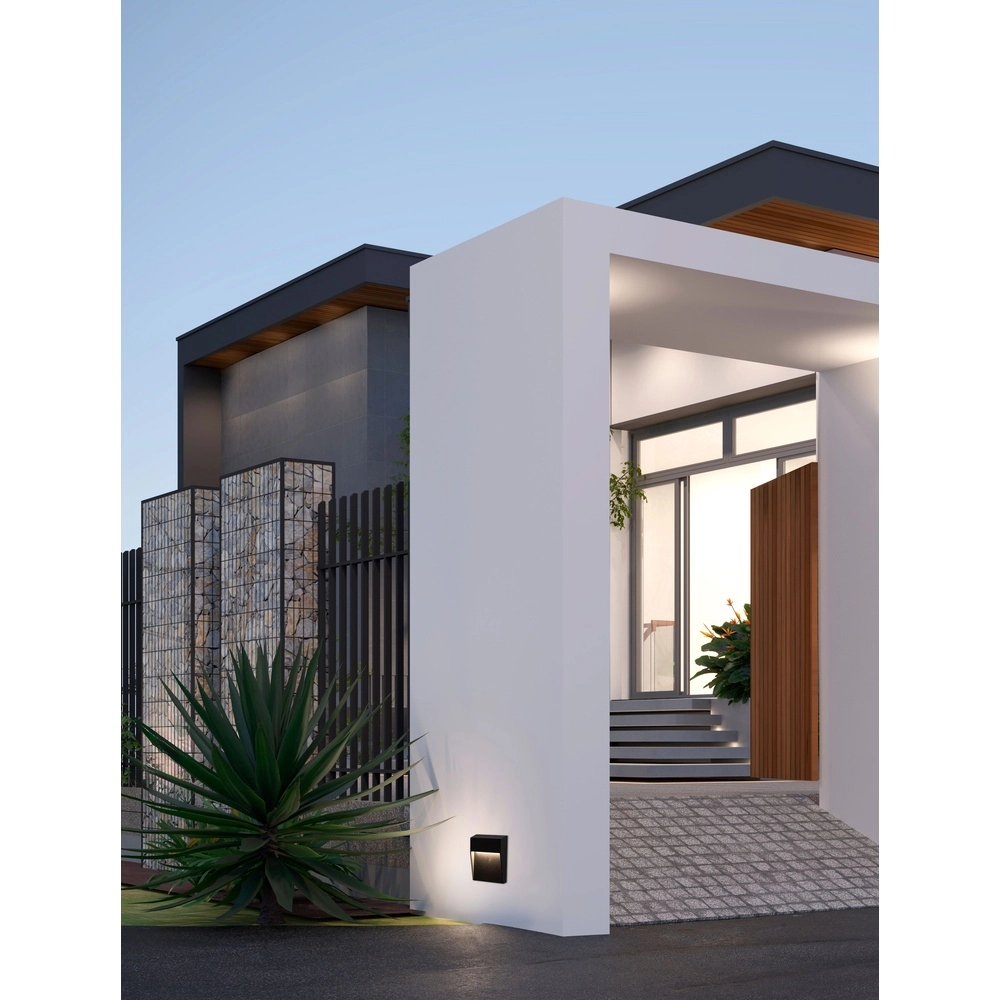 Quadratische Wandleuchte Fem schwarz Lyora 5212017478924