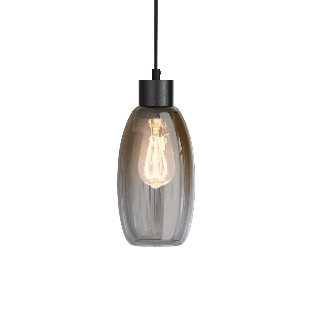 Glas-Pendellampe Olive Ø 12,5 cm – schwarz Masterlight 8718121393728