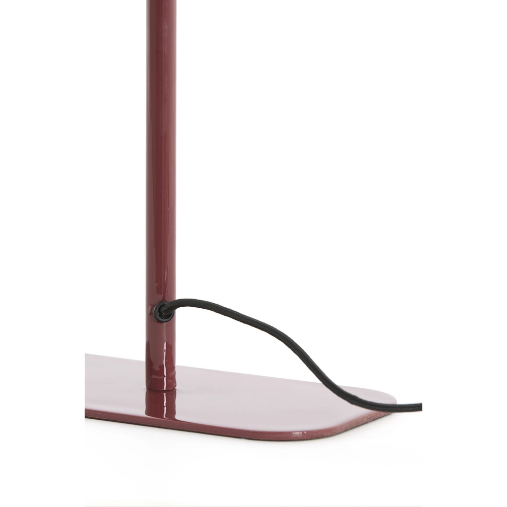 Nachttischlampe Elenie 25x13 cm – glänzendes Burgunderrot Light & Living 8717807818821