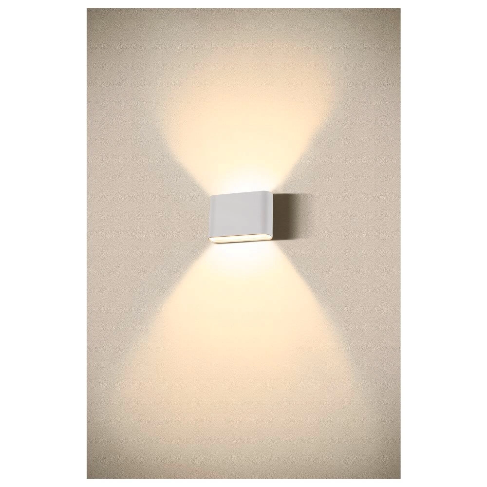 LED-Wandstrahler Oval 14 Oben und unten – weiß SLV 4024163273459