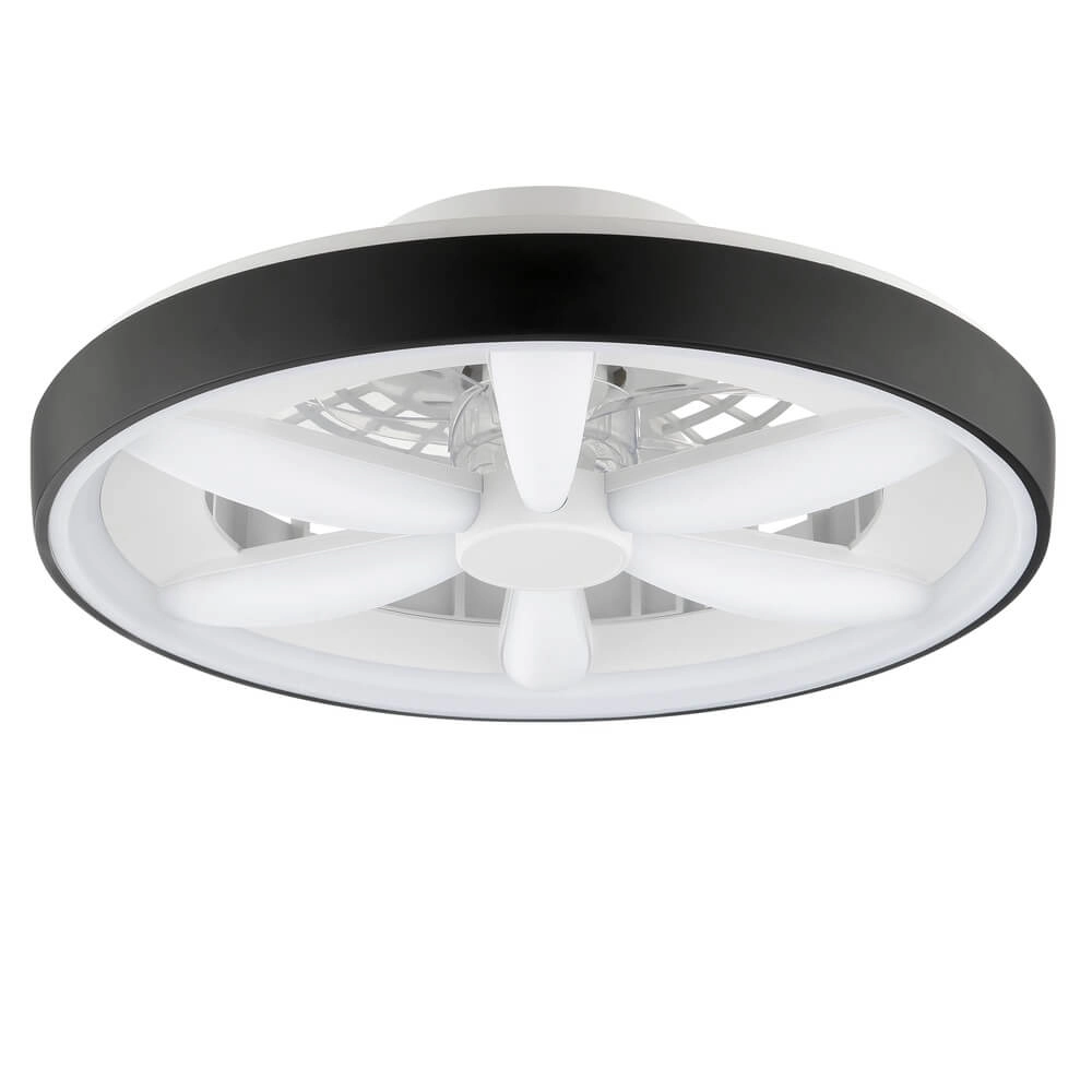 Schwarzer Deckenventilator Gaiano mit RGB-Lampe Brilliant 4004353455711