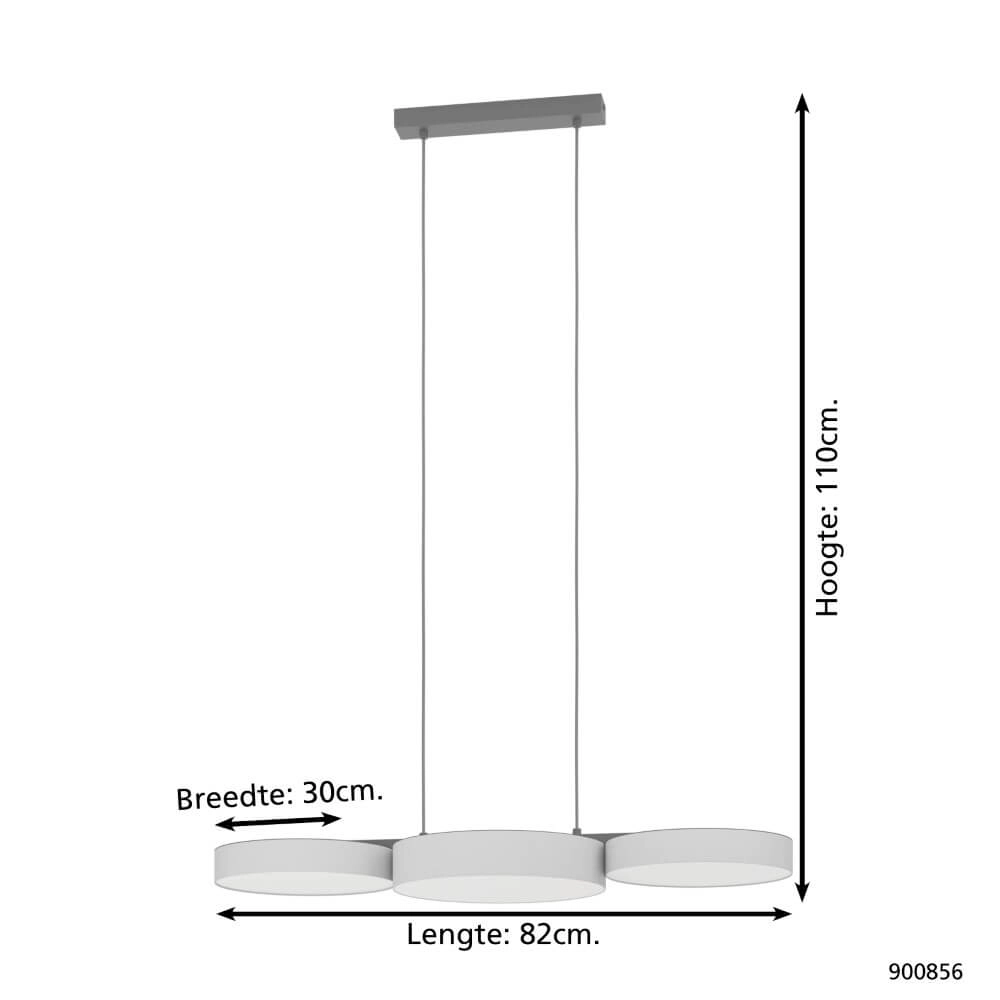 LED-Hängelampe Barbano-Z 3-Licht - Grau Eglo 9008606274215