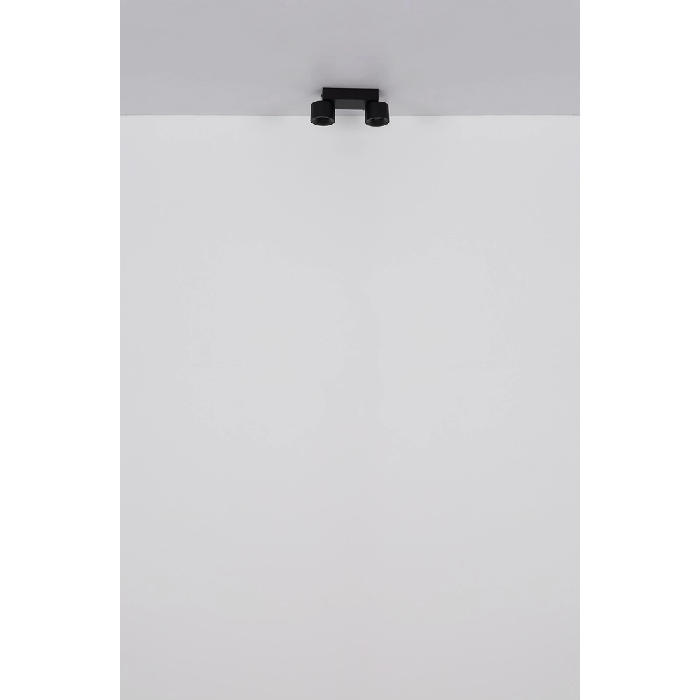 Elegante Deckenlampe Rae 2-Licht Schwarz Globo 9007371447640