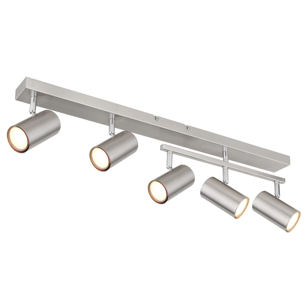 Deckenlampe 5-Leuchten Robby Nickel