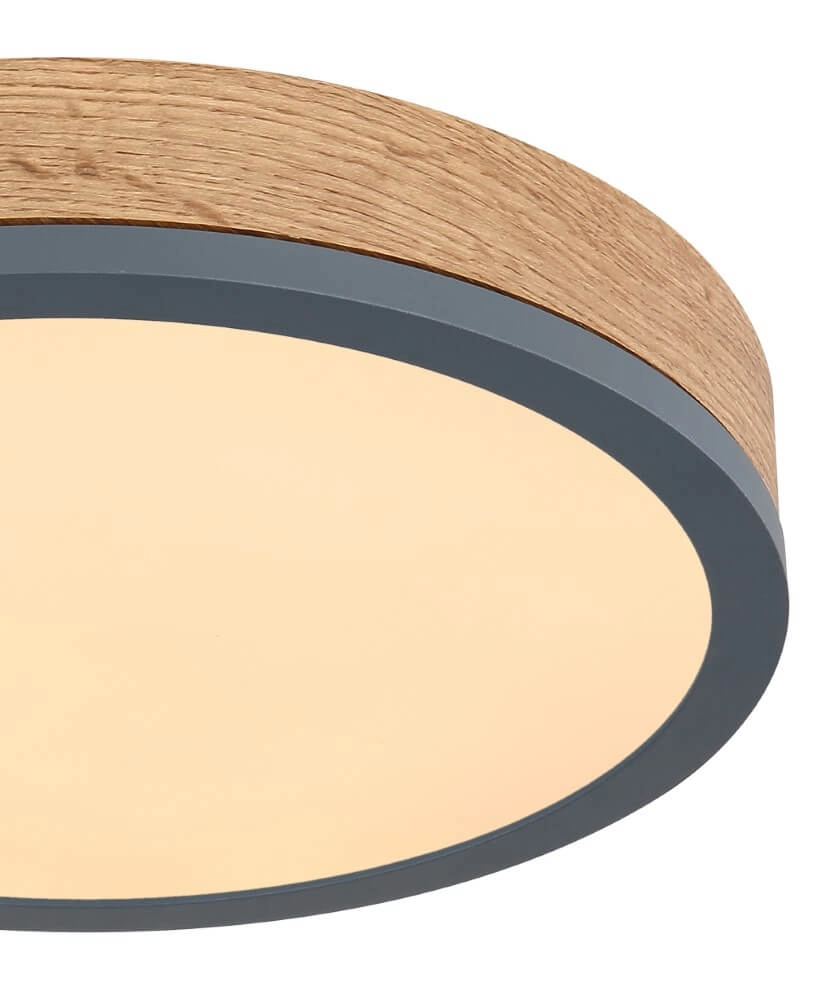 LED-Deckenleuchte aus Holz Doro Ø 30cm Globo 9007371442553