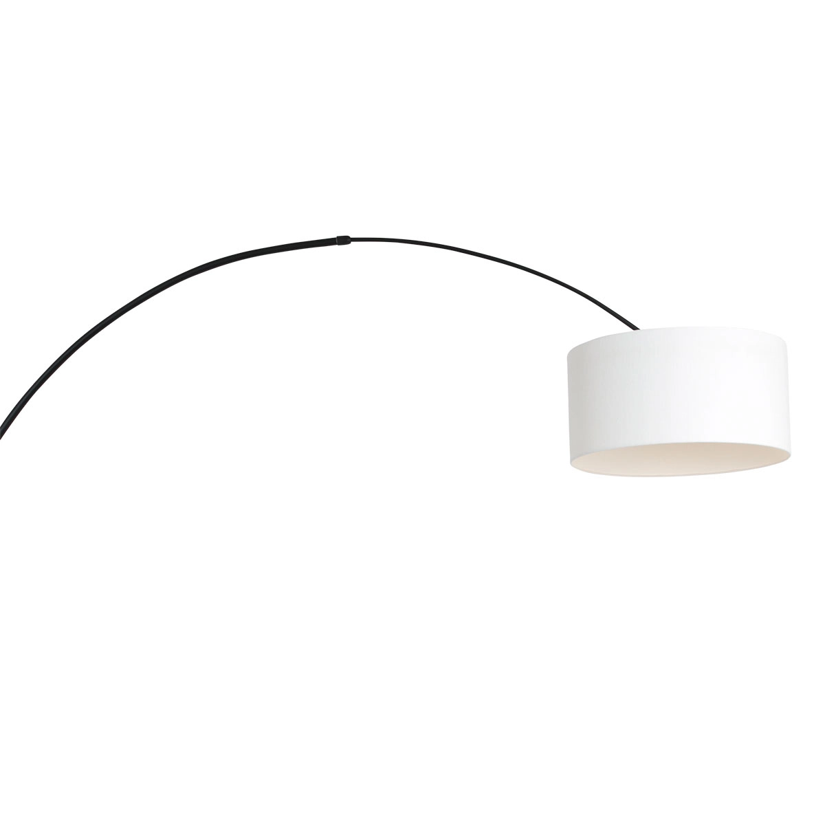 Wandbogenlampe Sparkled schwarz mit weißer Kapuze Steinhauer 8712746146080