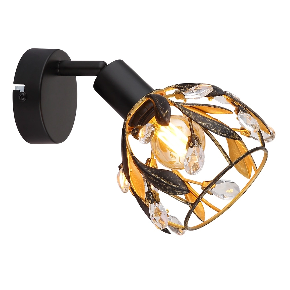 Landwandlampe Mika Schwarz