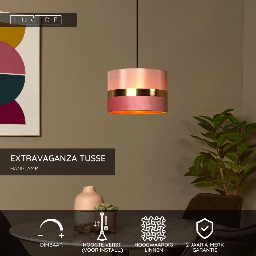 Design-Pendellampe Extravaganza Tusse Pink Lucide 5411212105639