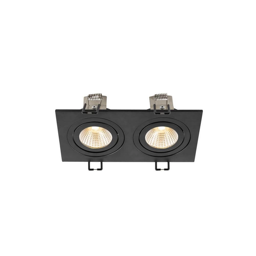 Schwarzer Einbaustrahler New Tria 155 2x LED 2700K SLV 4024163297073