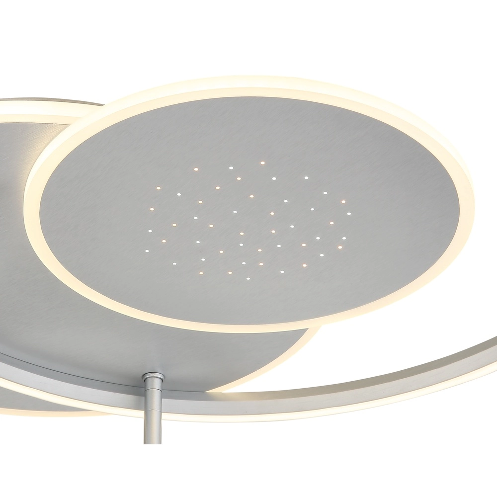 Moderne Deckenlampe Johnson Silbergrau 80,7 cm Globo 9007371583553