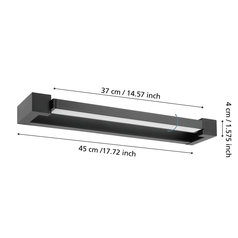 Wandlampe Gemiliana Schwarz Eglo 9008420564646