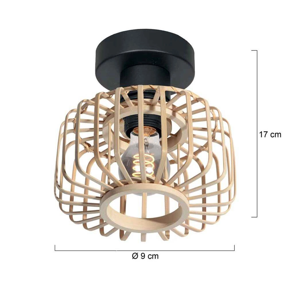 Deckenleuchte aus Bambus Bloeba Ø 20cm Steinhauer 8712746176797