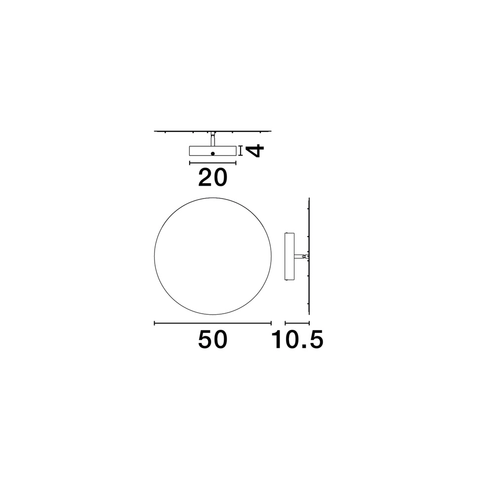 Design-Wandleuchte Alida chrom Ø 50cm Lyora 5212017470973
