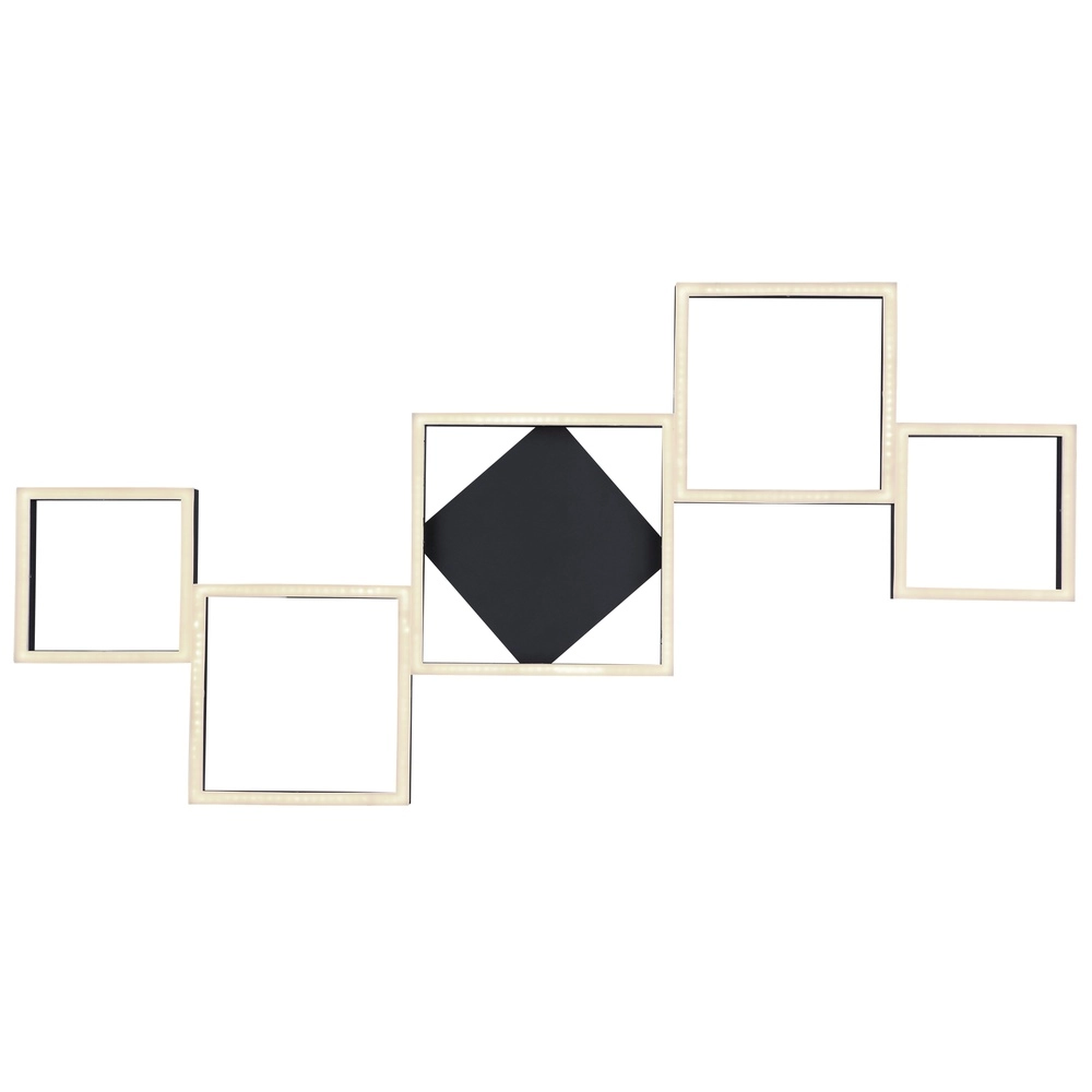 Moderne Deckenlampe Kurio Schwarze Quadrate Globo 9007371411788