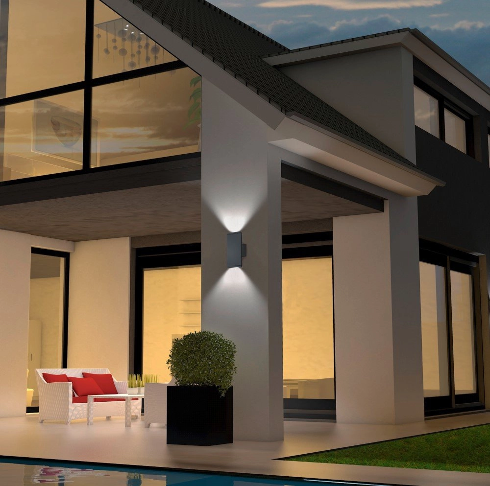 LED-Wandleuchte Colorado Up - Down Anthrazit Trio 4017807284164