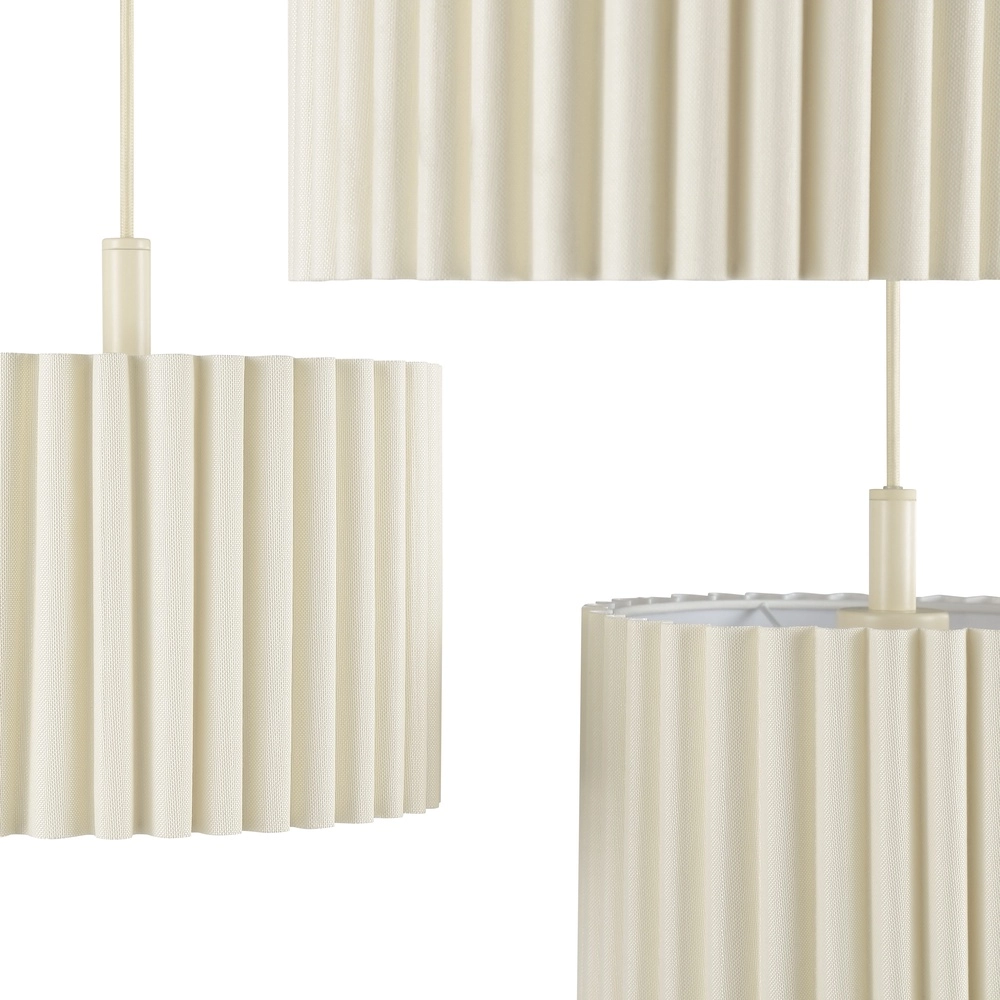 Japandi-Pendellampe Velin Ø 61 cm sandbraun Brilliant 4004353476822