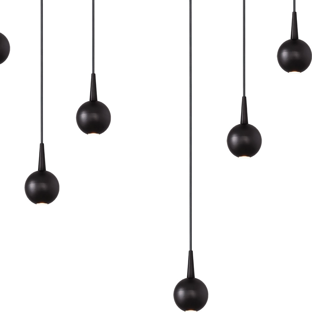 9-Licht Pendellampe Talana schwarz Ø 50cm DTW Masterlight 8718121352329