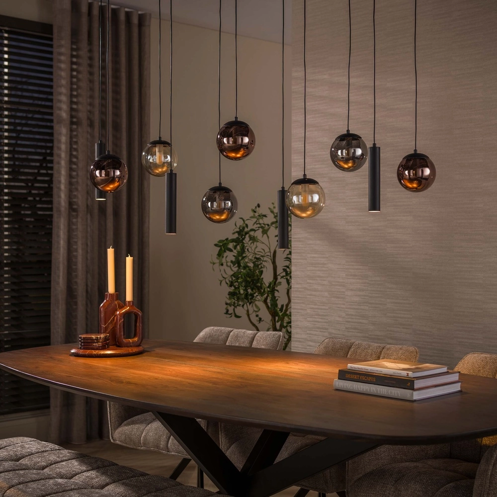 Pendellampendesign Orb Black 11-Lights Lyora 8716803514966