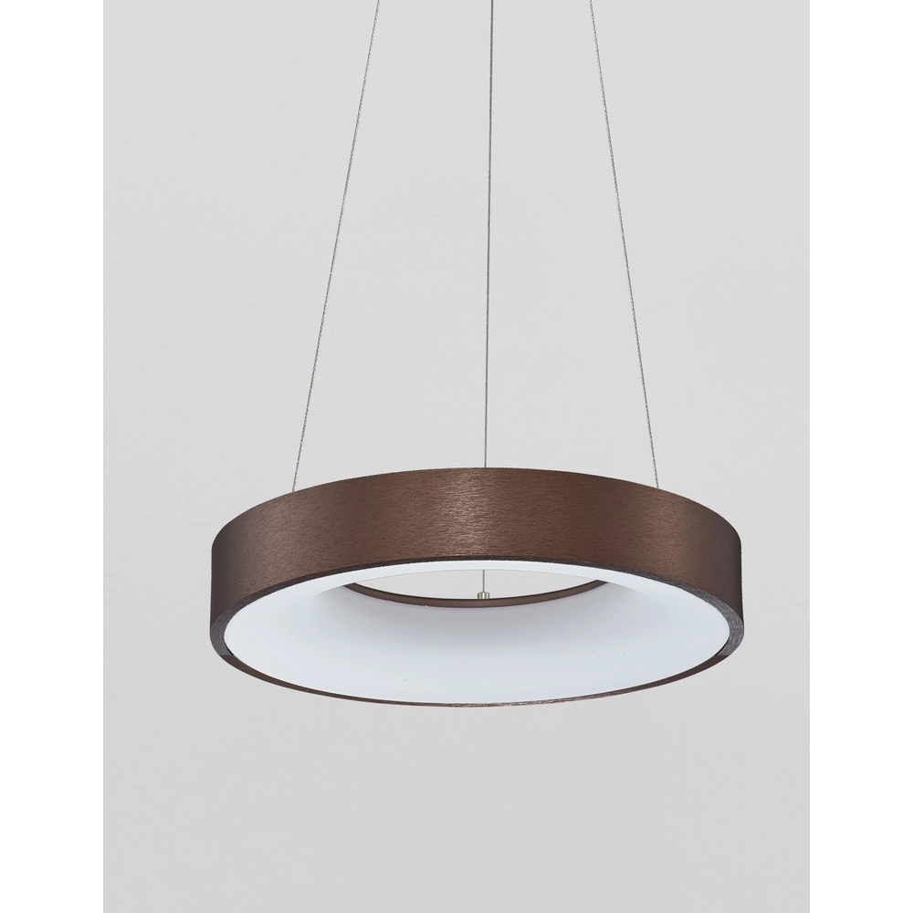 Pendelleuchte Rando Thin kaffeebraun Ø 38cm Lyora 5212017420176