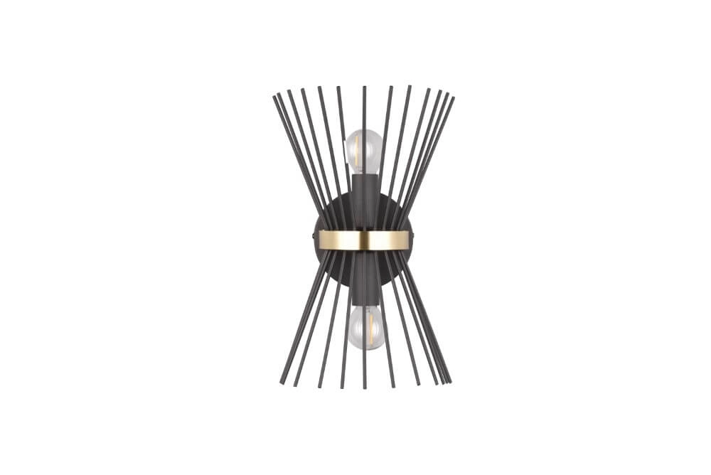 Design-Wandleuchte Rod Schwarz Trio 4017807576795