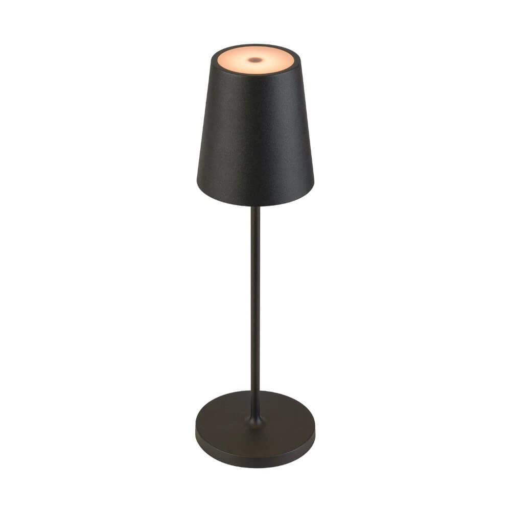 Tischlampe für den Außenbereich Vinolina Two schwarz - wiederaufladbar
