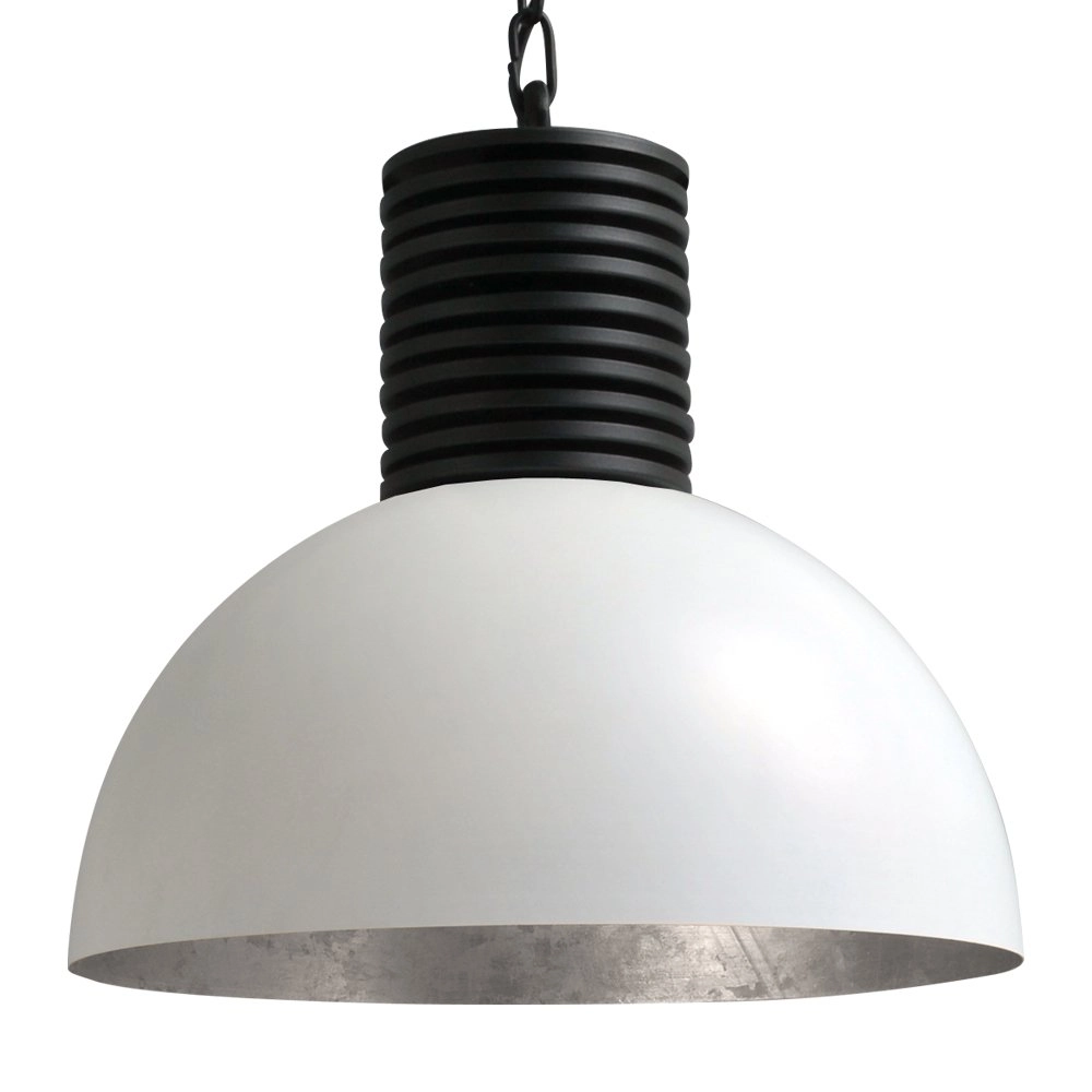 Pendelleuchte Industria 40 cm weiß mit altem silber Masterlight 8718121180427