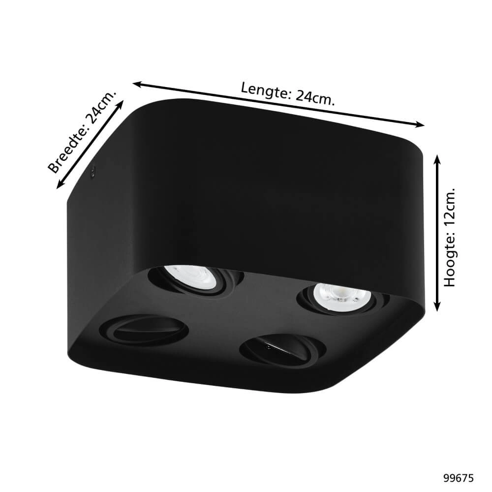 Aufbaustrahler Zigbee Caminales-Z 4-Licht-Schwarz Eglo 9002759996758