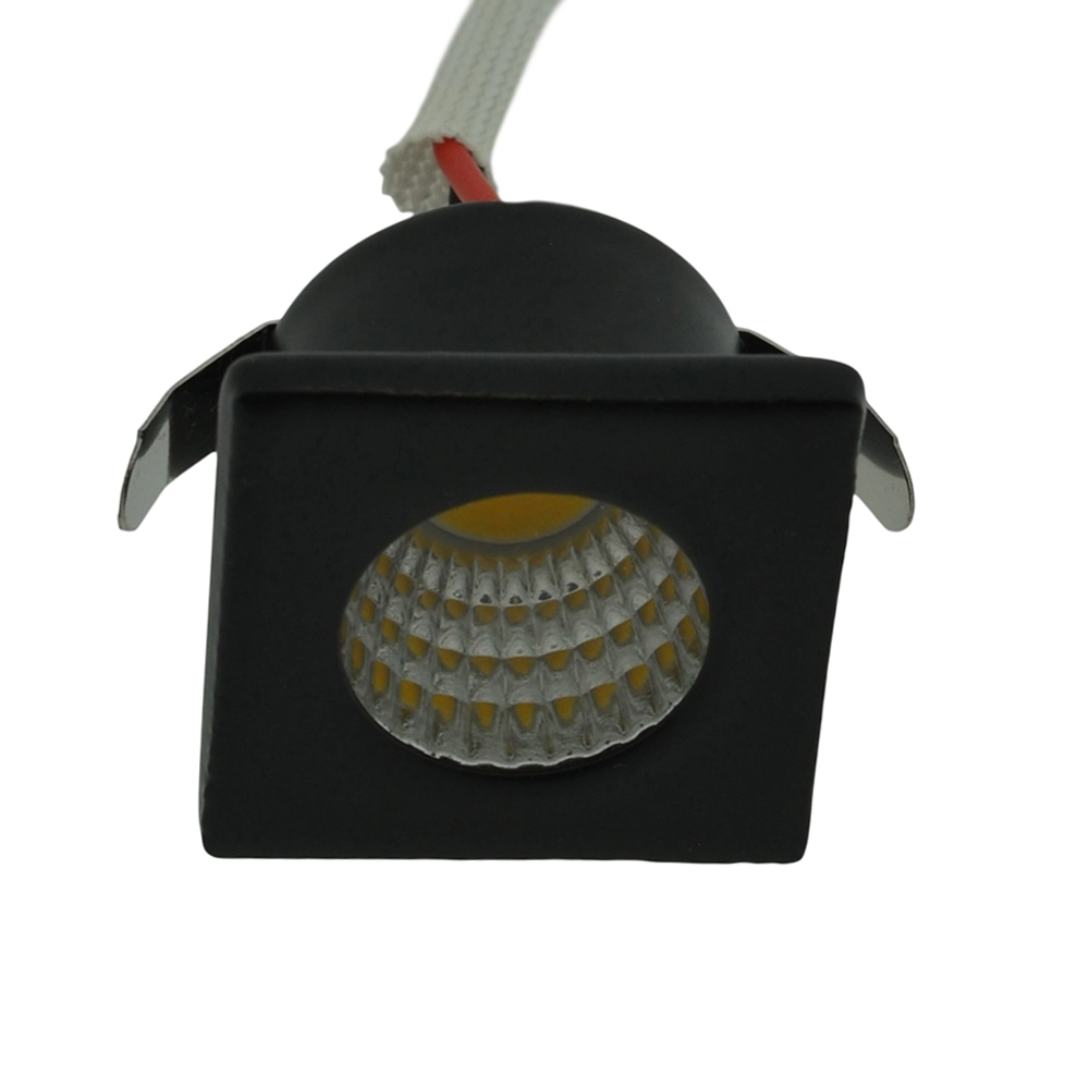 Quadratischer Einbaustrahler Forte Mini Schwarz