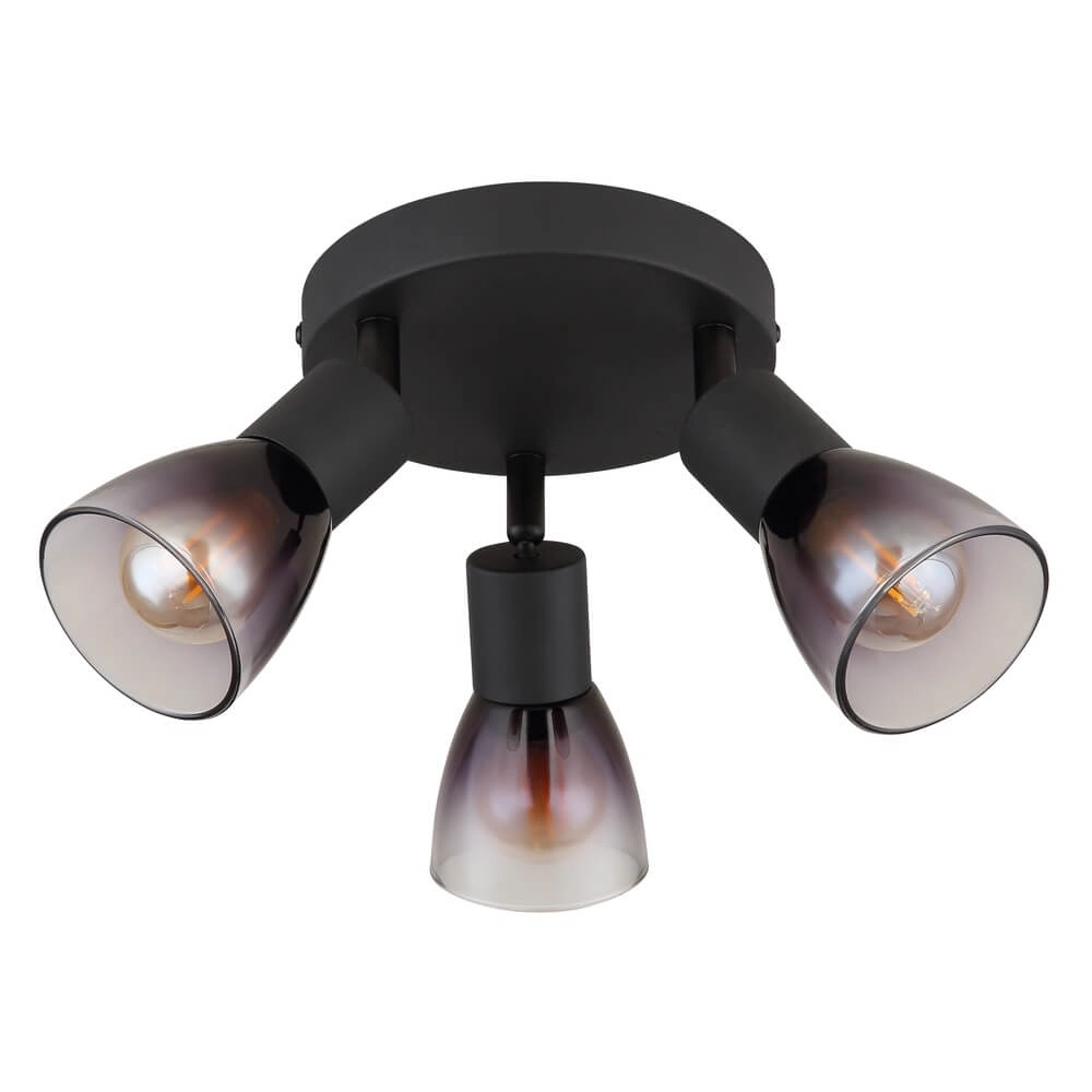 Schwarze Deckenleuchte Satella 3-flammig Globo 9007371452927