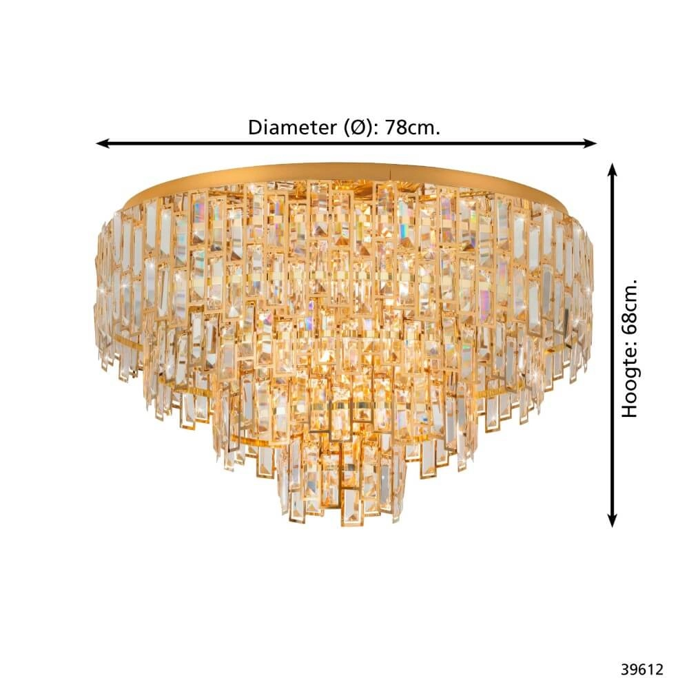 Ø 78 cm Deckenleuchter Calmeilles Gold Stars of Light 9002759396121