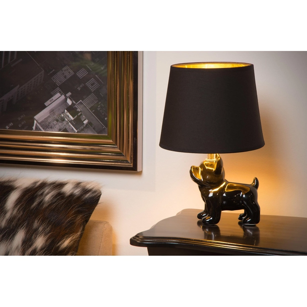 Tischlampe Extravaganza Sir Winston Hund Schwarz Lucide 5411212134103
