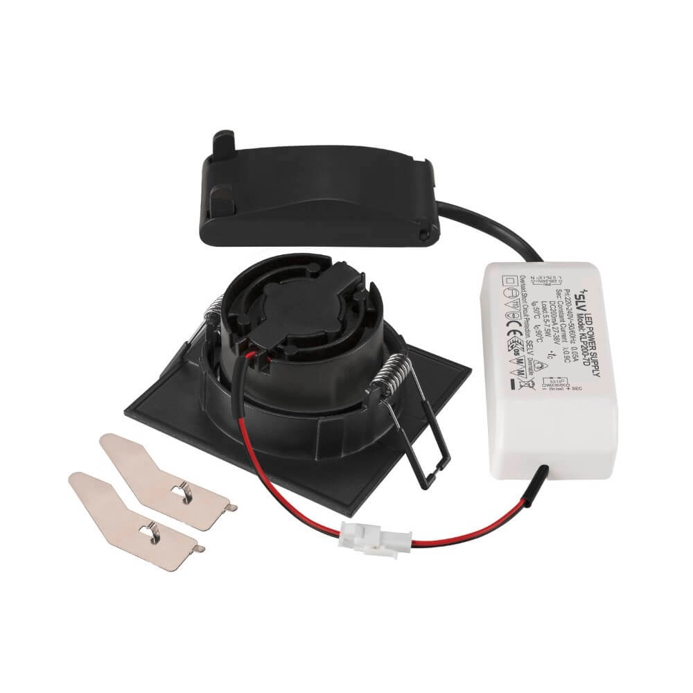 Quadratischer LED-Spot New Tria 68 Schwarz - 3000K - 750lm - 60g SLV 4024163277679