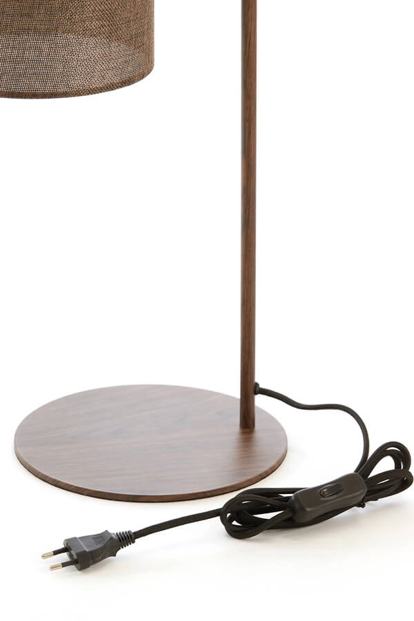 Japandi Tischleuchte Donio dunkler Holzdruck Light & Living 8717807759582