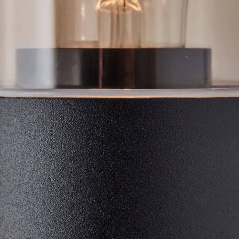 Schwarze Außenlampe Sergioro mit Sensor Brilliant 4004353405679