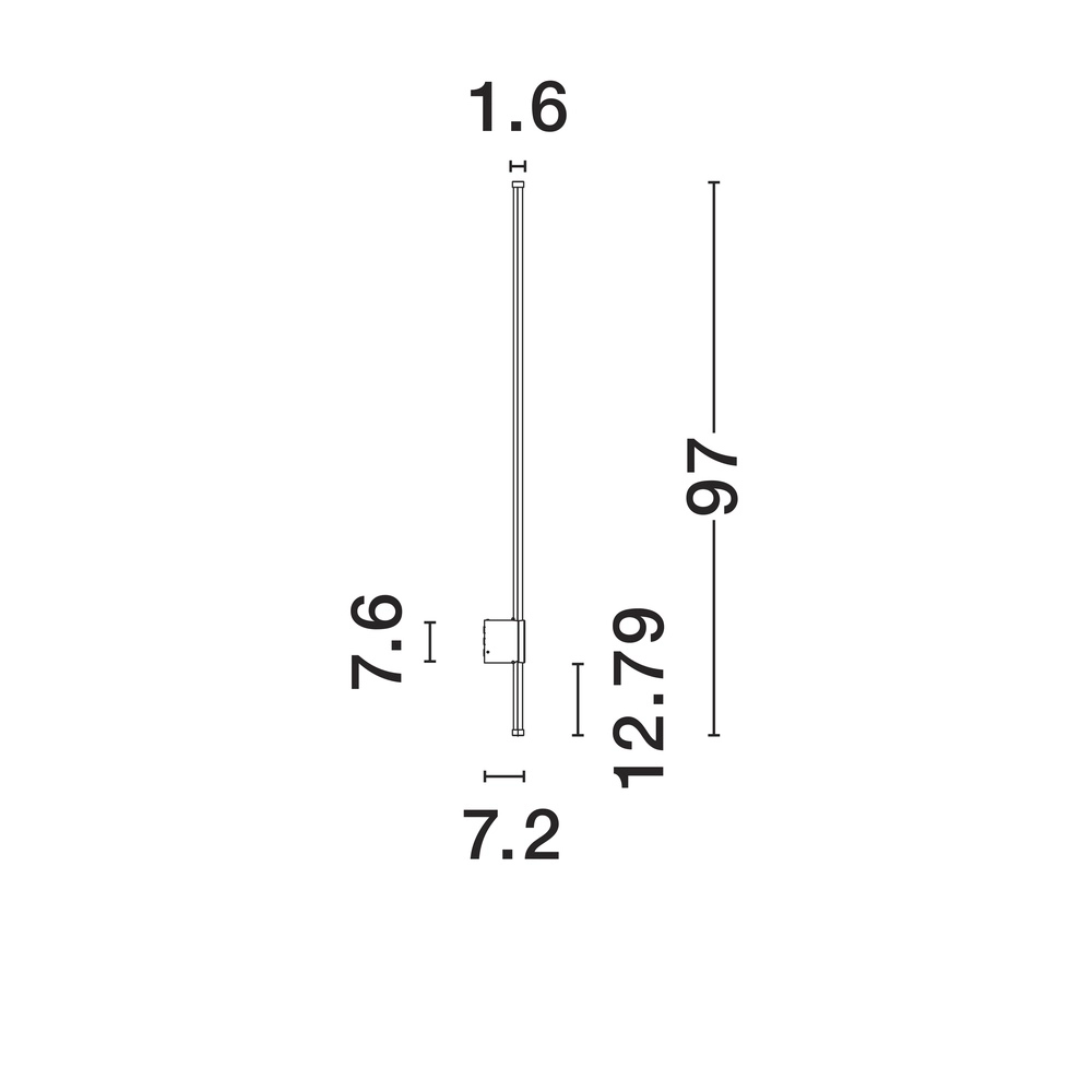 Design-Wandleuchte Ridge weiß 97cm Lyora 5212017447272