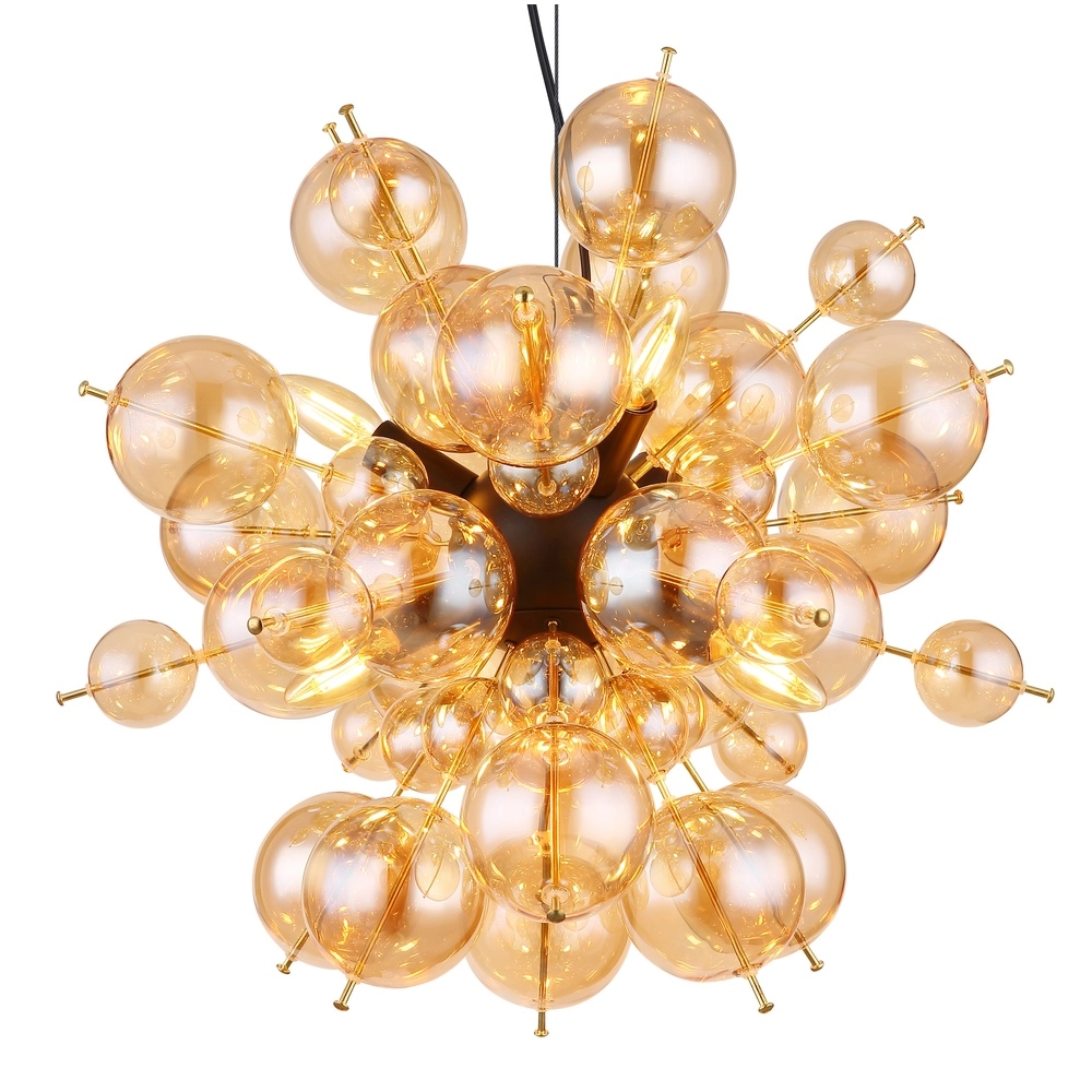 Einzigartige Pendellampe Udo Bernsteinglas Ø 55 cm Globo 9007371446643